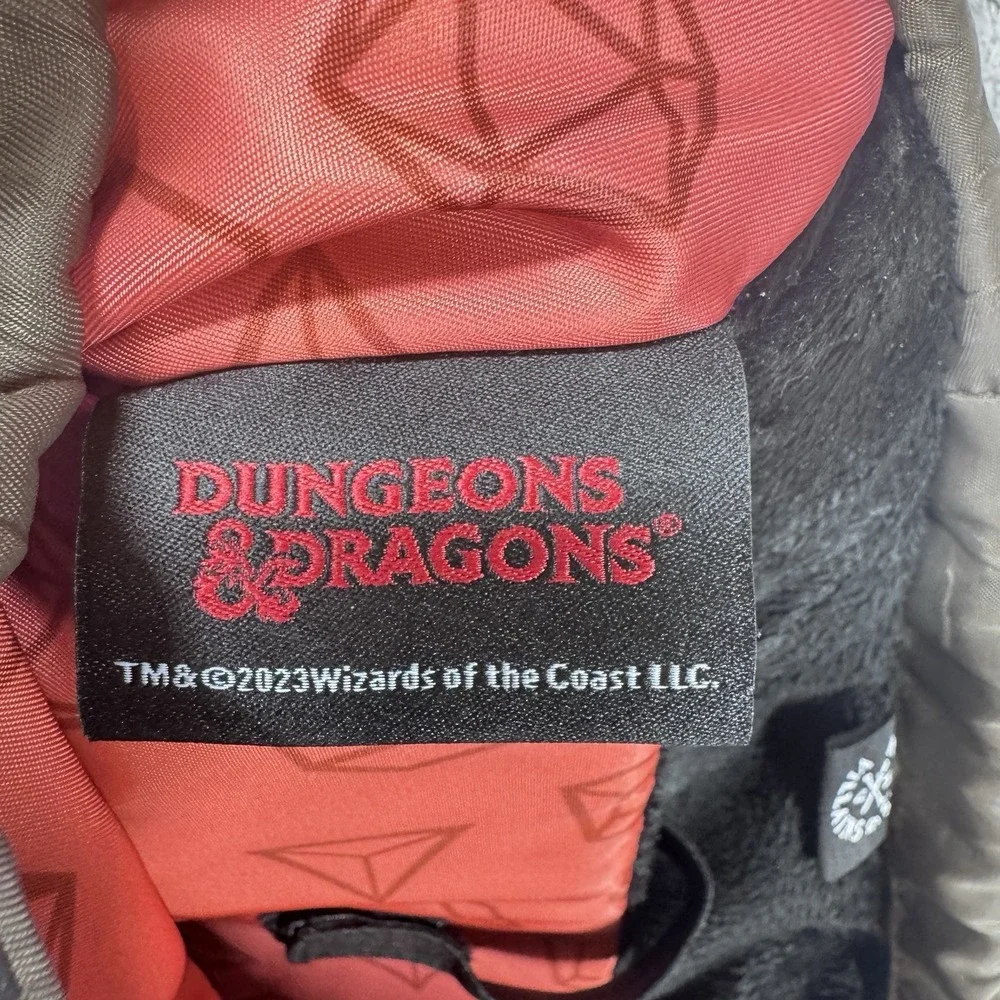 Dungeons & Dragons Backpack Convertible Tote Bag Gray Red Striped D&D Gamer